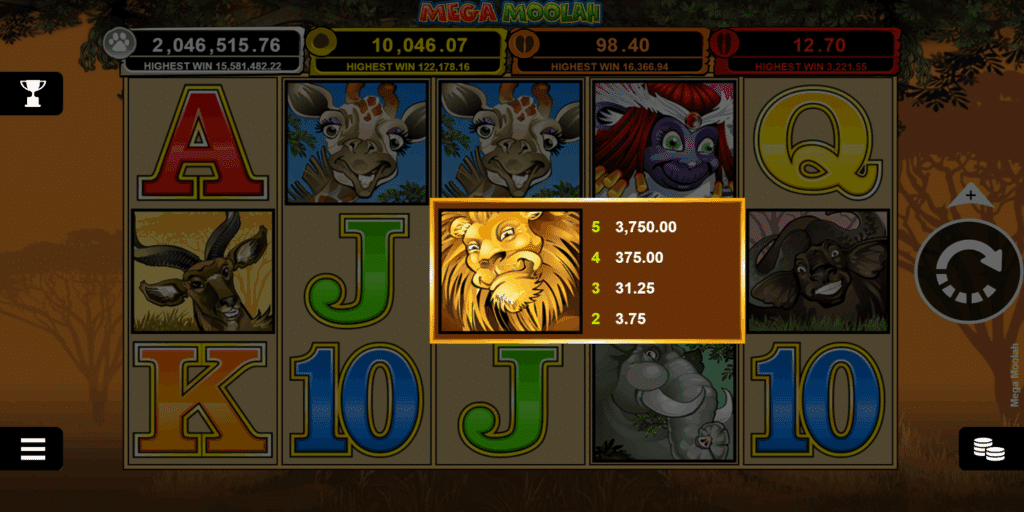 mega moolah džekpot slot