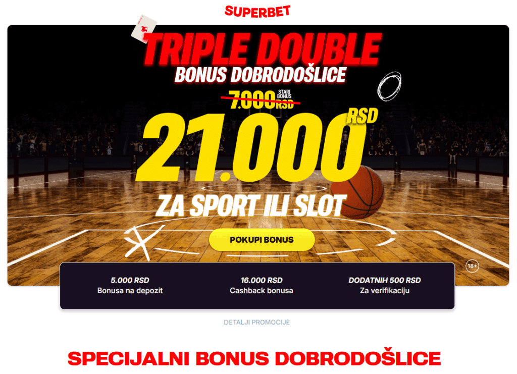superbet kazino bonus dobrodošlice