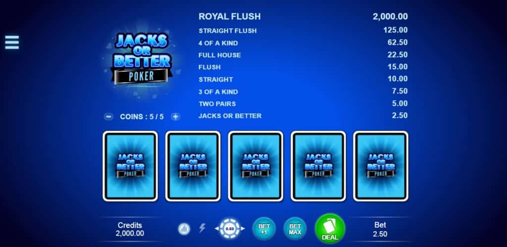 jacks or better online kazino